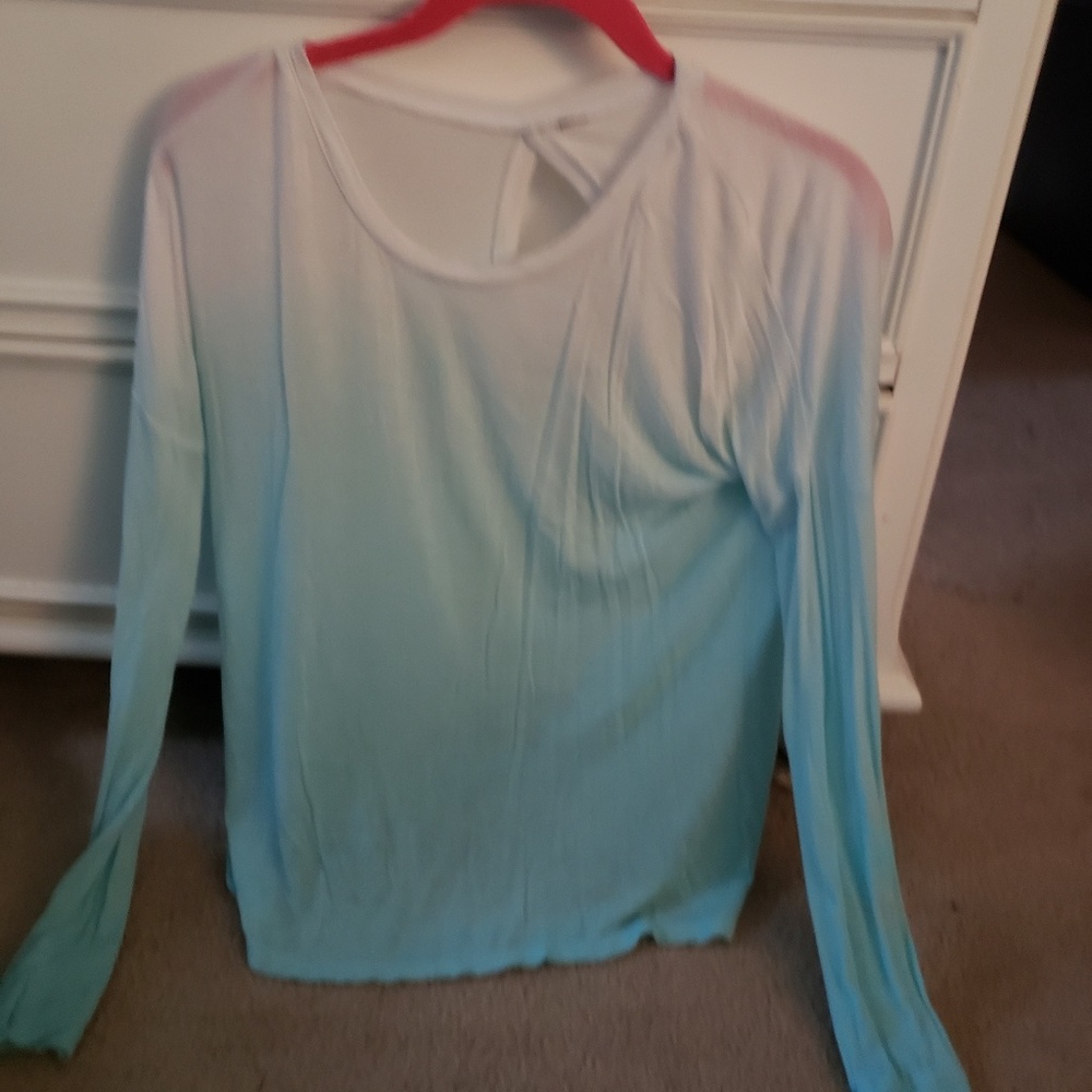 Ombre open back shirt